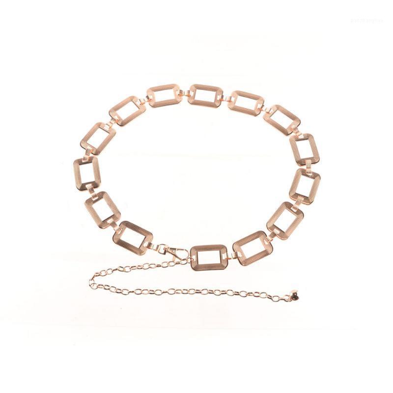 

Belts Retro Style Metal Waist Chain With Dresses Adjustable Belt For Women Ladies All-match Fashion VD1768, Black;brown