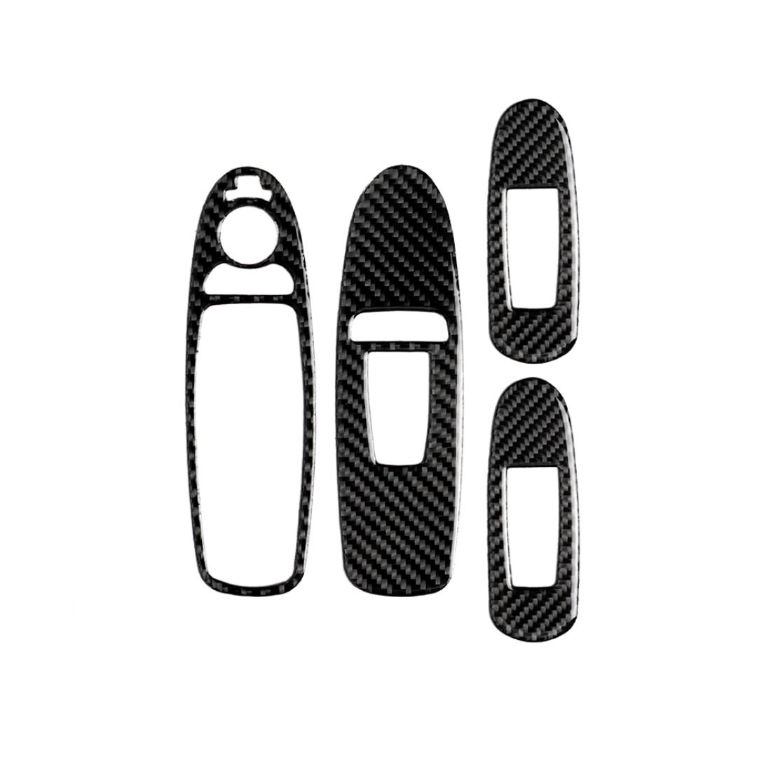 

4 PCS Car Carbon Fiber Window Lift Panel Decorative Sticker for Infiniti Q50 Left Drive