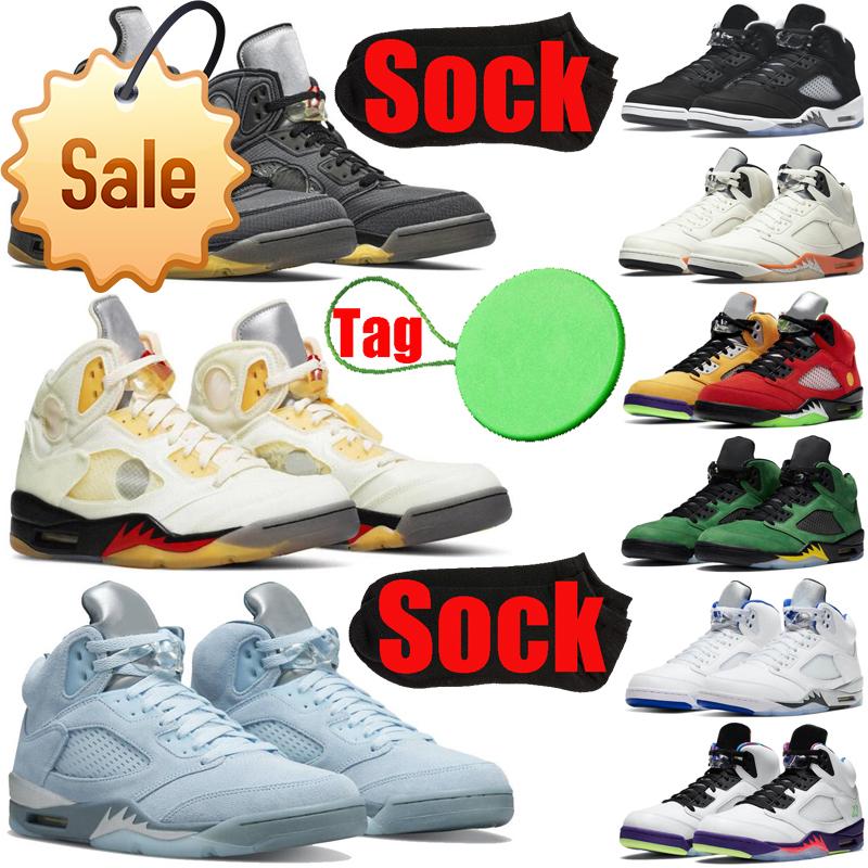 

2022 With Sock Tag Men Basketball Shoes 5 5s Jumpman Sail Metallic Unc Pe Oreo Quai 54 Bluebird What The Shattered Backboard Mens Trainers Sports, Customize