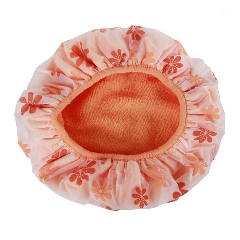 

Fine Fiber Double Layer Reusable Reusable Waterproof Shower Hood (Ran Color)1