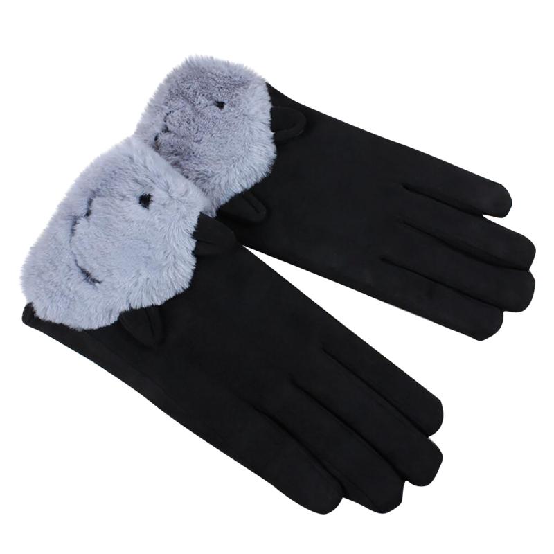 

Womens Fashion Winter Outdoor Plush And Thicken Sport Warm Accessories Gloves Elegant Ladies Valentine's Day Gift Handschoenen