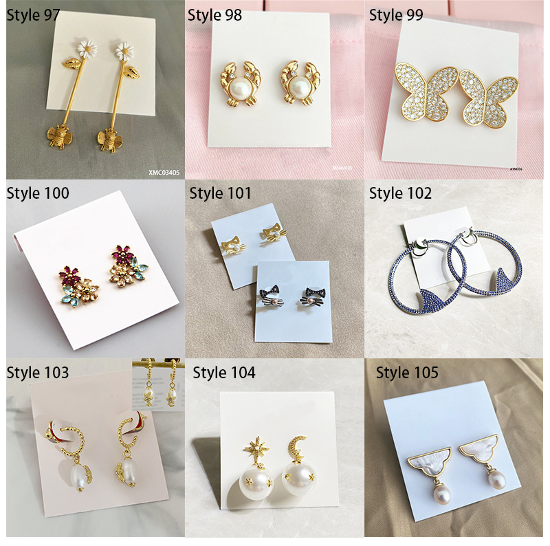 

Pearls Charm Earrings Bees Crabs Ear Studs