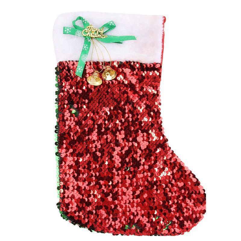

1PC Christmas Stocking Candy Bag Christmas Gift Packaging Pouch Xmas Decoration