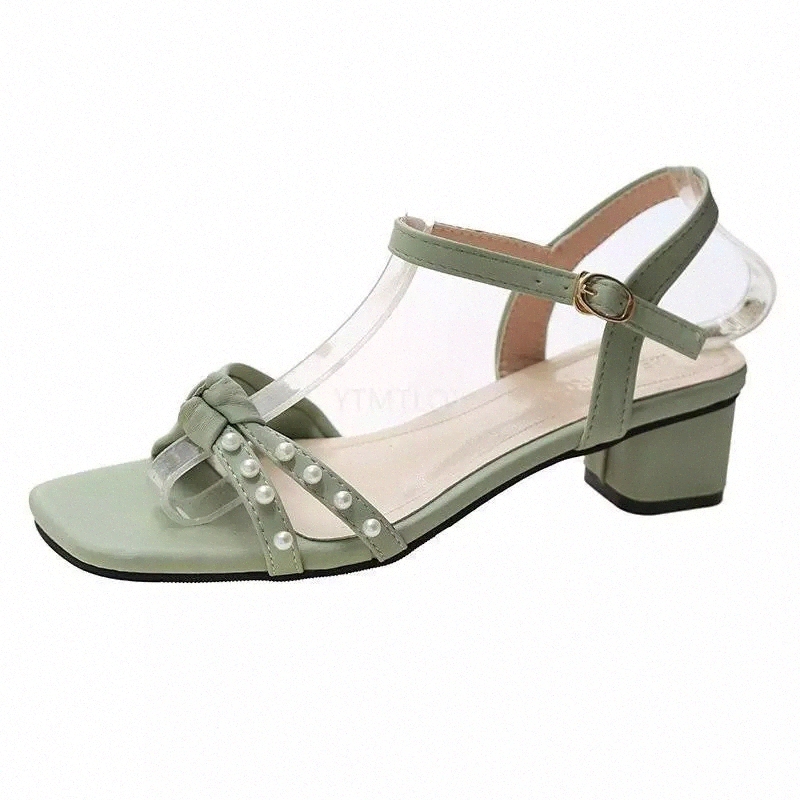 

2021 Summer Fashion New Style Buckle Sandals For Women Outside Home Zapatos Transparentes De Mujer Chunky Heels #Ii53