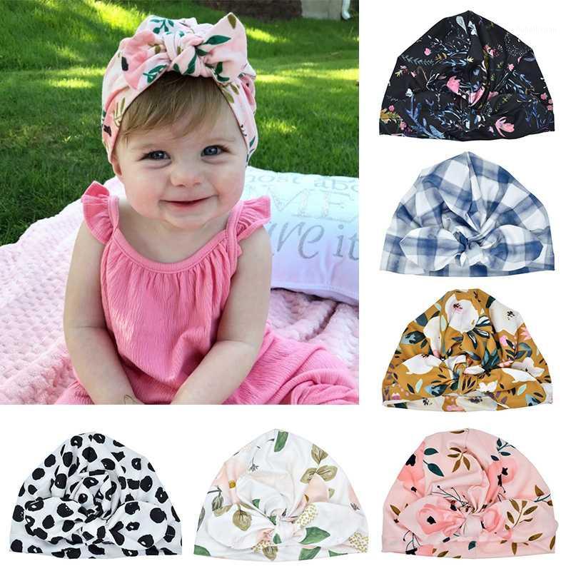 

Baby Cap Baby Boy Girl Printed Ear Hat Knotted Cap 2 in 1 Multi-Function Spring Autumn Toddler Turban Hat1, 01