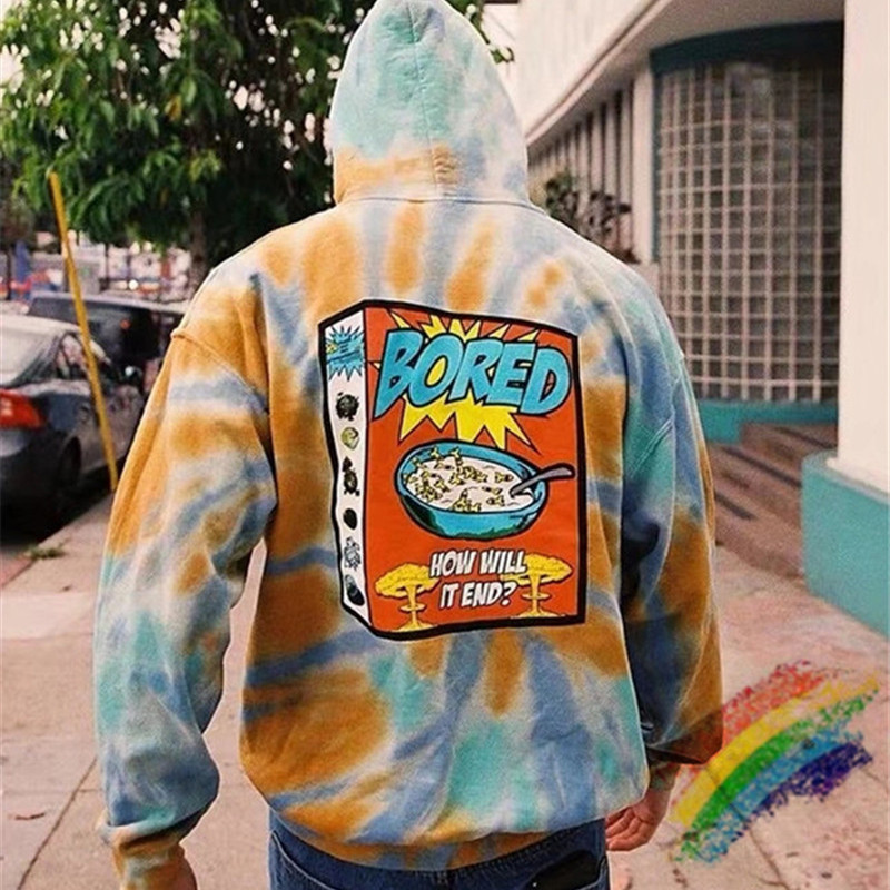 Nouveau Cravate Dye Sweat à capuche Femmes Hommes Pull de qualité supérieure à capuche à capuche