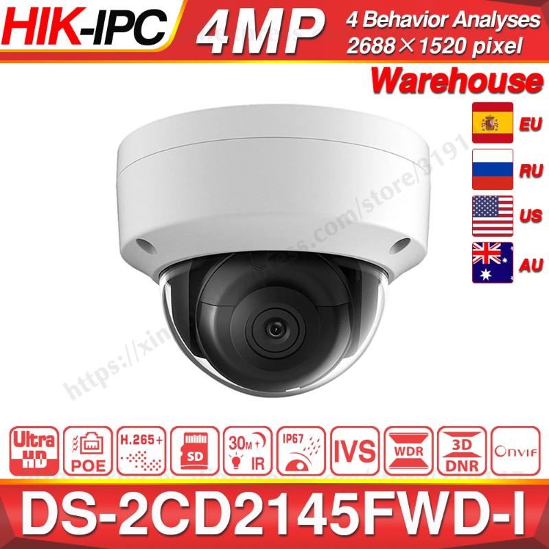 

Hikvision DS-2CD2145FWD-I POE Camera Video Security 4MP IR Network Dome Camera 30M IR IP67 IK10 H.265+ SD Card Slot