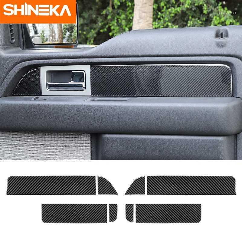 

SHINEKA Carbon Fiber Interior Mouldings for F150 2009-2014 Accessories Door Inner Decorative Trim for F150 2009-20141