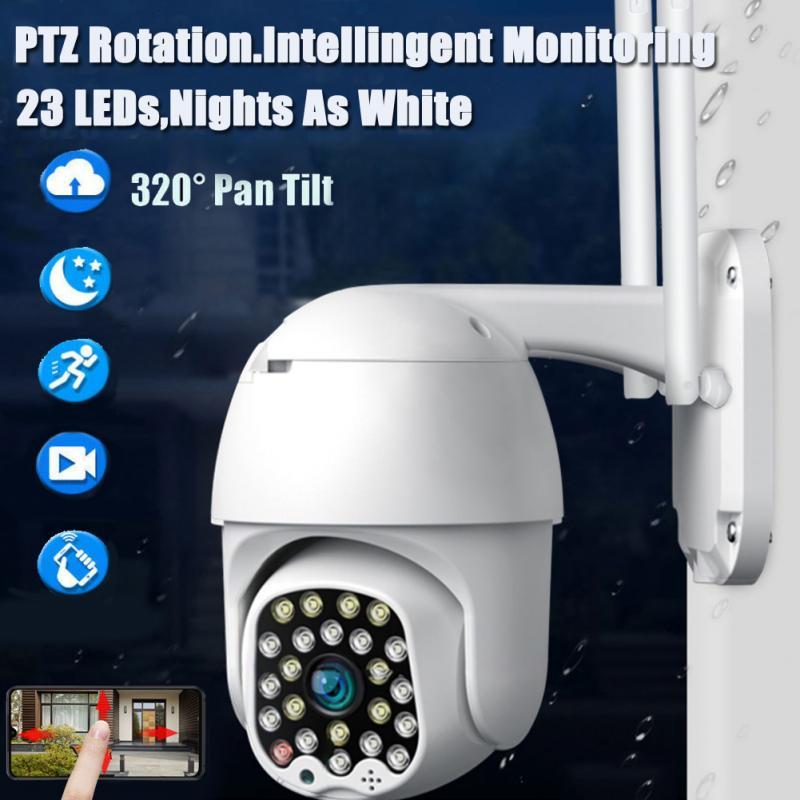 

1080P Outdoor PTZ IP Camera With Siren Light Two Way Audio Wifi Camera Auto Tracking Color Night Vision CCTV Video Surveillance