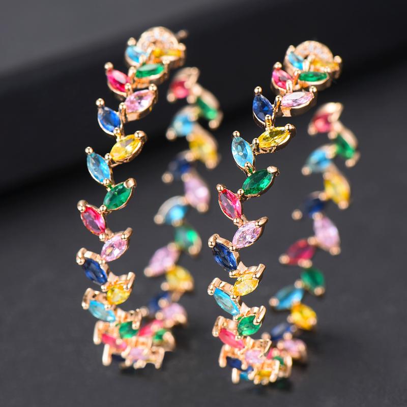 

missvikki Full Buterfly Sweet Romantic Hoop Earrings for Women Bridal Wedding Engagement Anniversary Jewelry Trendy Accessories