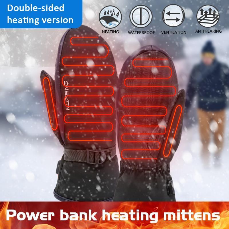 

Power Bank Heating Gloves Double-sided Heating USB Electric Mittens To Keep Warm In Winter Adjustable Temperature1, Swith