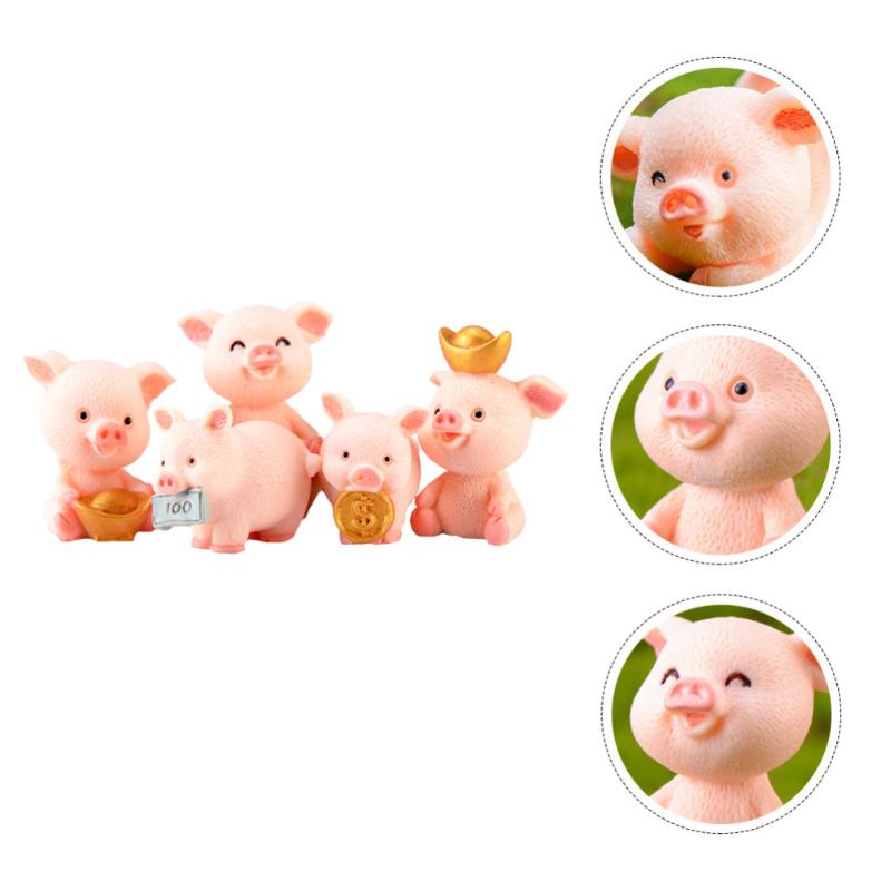 

5Pcs DIY Miniature Small Figurines Lawn Adornment Flowerpot Ornament