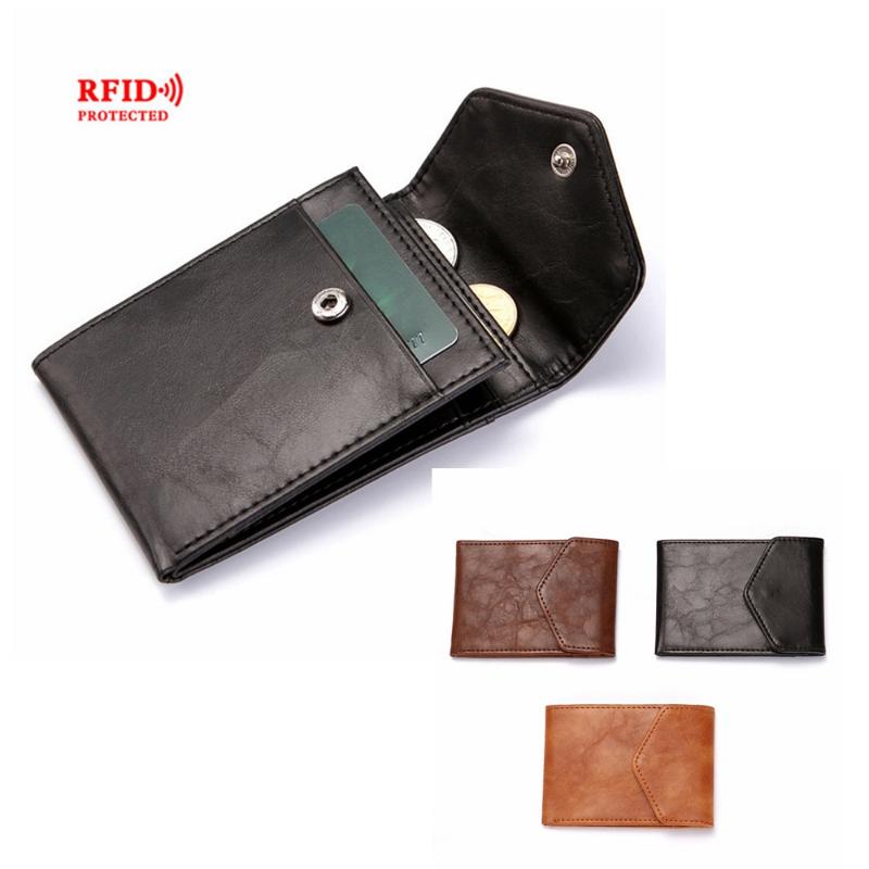 

Ultra-thin PU Leather Men's Wallet RFID Blocking ID Card Holder Money Clip KYY8970