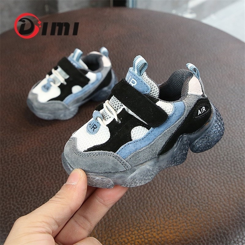 

DIMI 2020 Spring New Kids Baby Shoes Soft Non-slip Infant First Walkers Mesh Breathable Baby Sneakers Toddler Shoes For Girl Boy LJ201214, Red