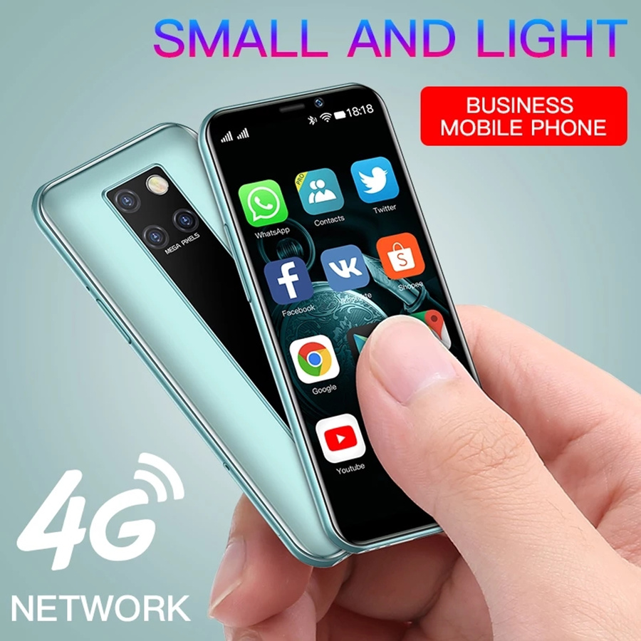 

Original SOYES S10-H 3.5'' Mini Smartphone 3GB+64GB Android 9.0 Face Recognition Unlocked 2100mAh 4G LTE GPS Wifi Moblie Phone Cellphone, 32gb black