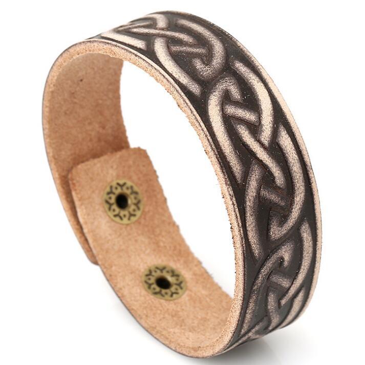 

Link, Chain Fashion Punk Vintage Handmade Jewelry Branding Pattern Charm Genuine Leather Wristbands Rope Ethnic Retro Bangle