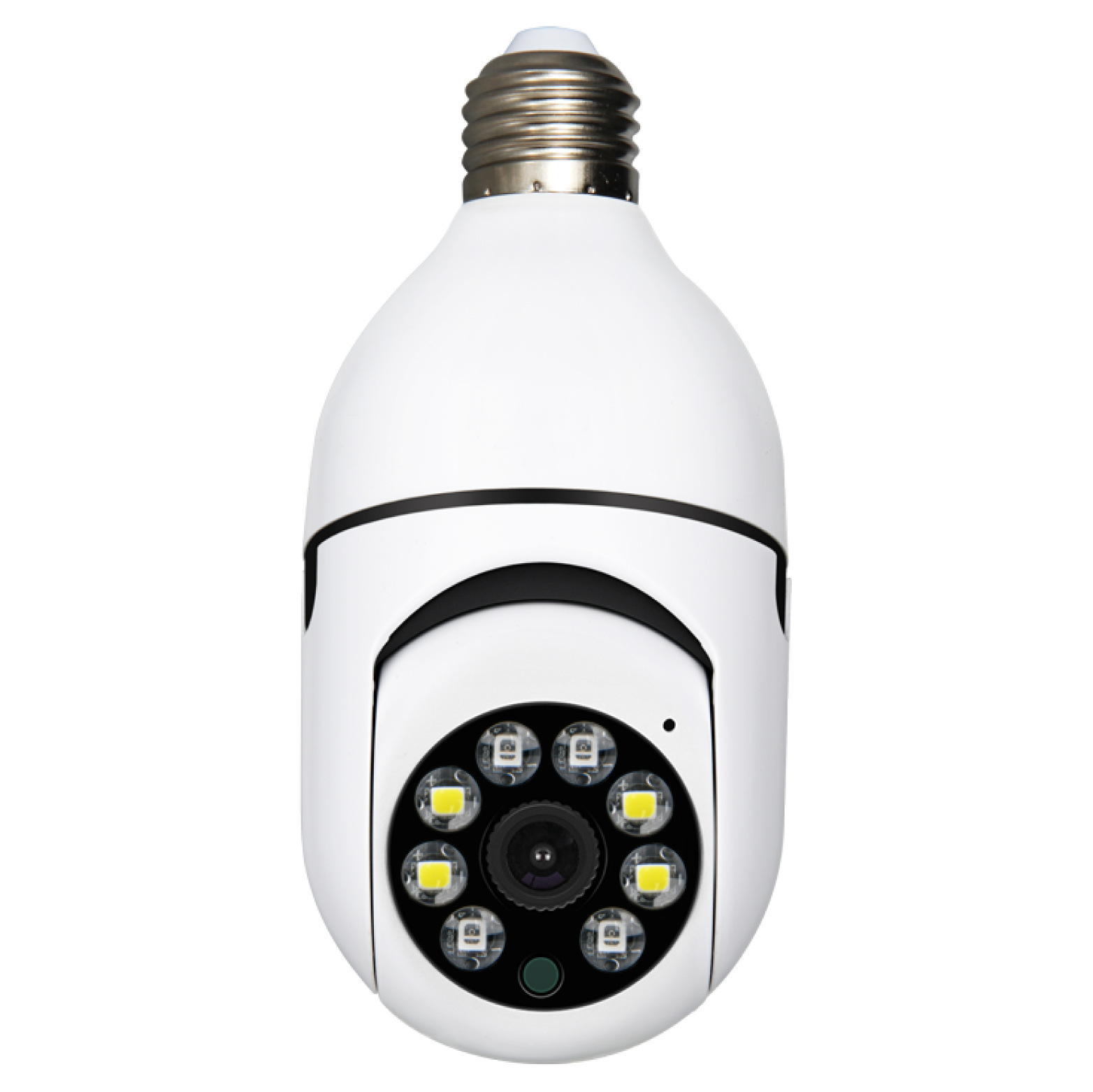 Smart new E27 lamp head wireless WiFi full color light bulb camera mobile phone monitoring housekeeping 360 degree rotation-image-754921797