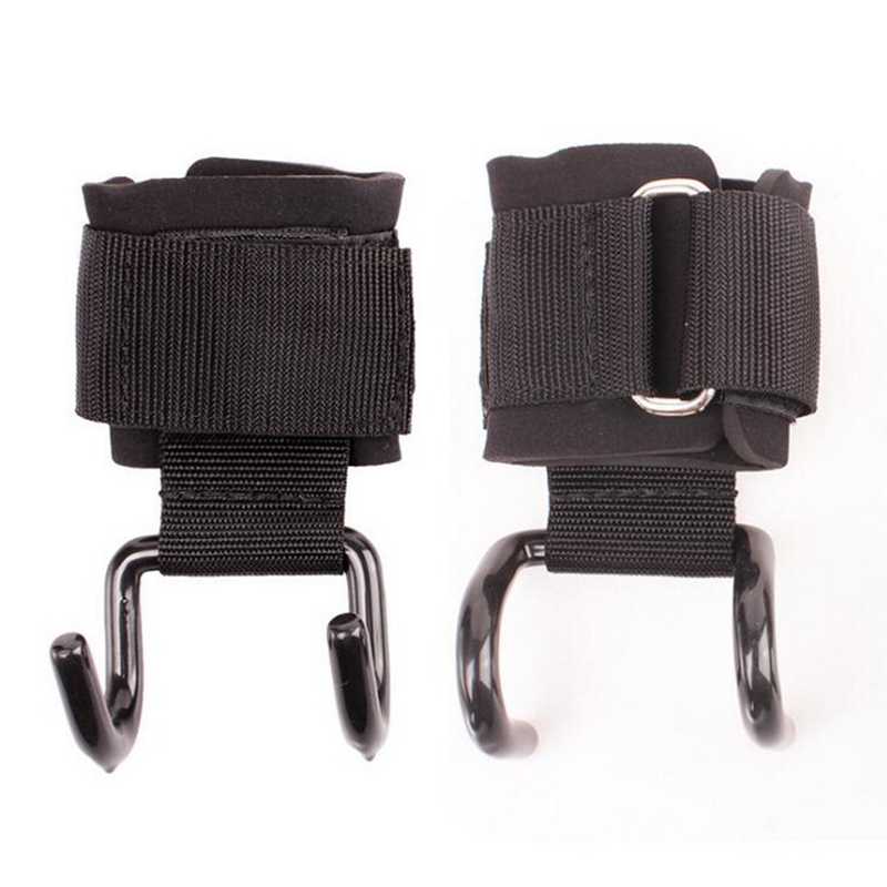 

Power Assisted Hook Weightlifting Wrist Strap Hard Strength Training Fitness, Black