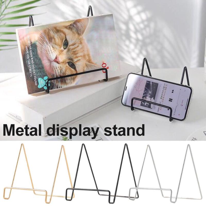

Wrought Iron Storage Rack Display Stand Photo Decorative Plate Holder Book Metal Dishe Plate Support Rack For Kitchen Home Decor