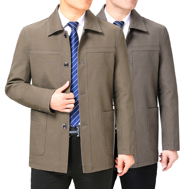 

2021 New Autumn Spring Men's Jacket Mid-aged Jackets Comfortable to Outerwear Male Size M-4xl I6N4, 903 1