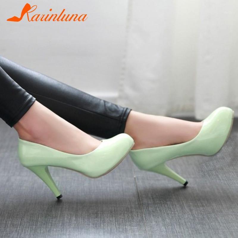 

Brand New Large Sizes 43 Classic Elegant High Heels Platform Office Lady Candy Colors Slip Onwoman Shoes Pumps Footwear1, Black