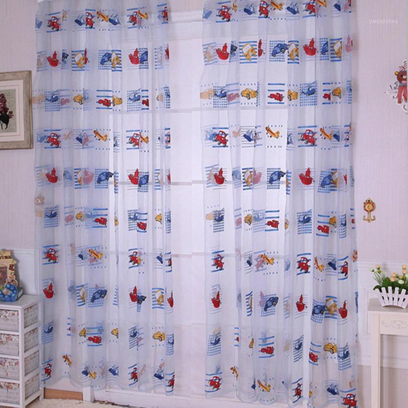 

Cartoon Car Print Sheer Curtains For Living Children Kids Room Bedroom Lovely Decorative Curtains For Kids Baby Room Drapes1