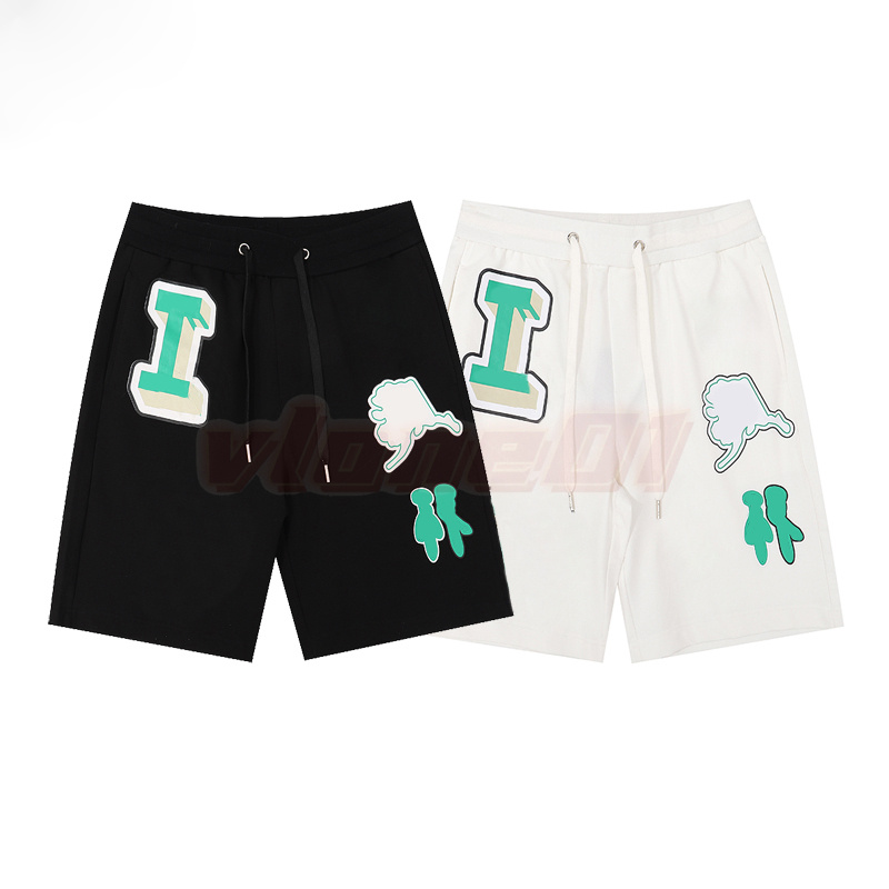 

Mens Summer Black White Shorts Fashion Designer Print Beach Shorts Men Casual Hip-Hop Trend Short Pants Size M-2XL
