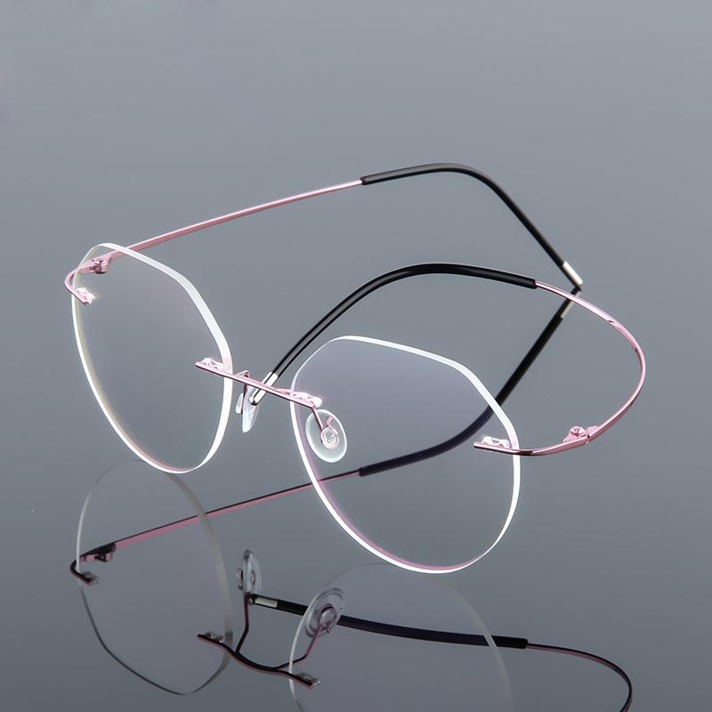 

Ultralight Eyeglasses Frames Memory Titanium Rimless Reading Glasses Men & Women Presbyopic Eyeglasses Brand Design 2020