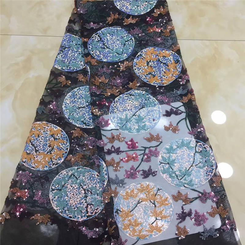 

Lime green embroidery fabric african mesh lace 5 yards french net laces sequins fabrics for women party dress A2252117