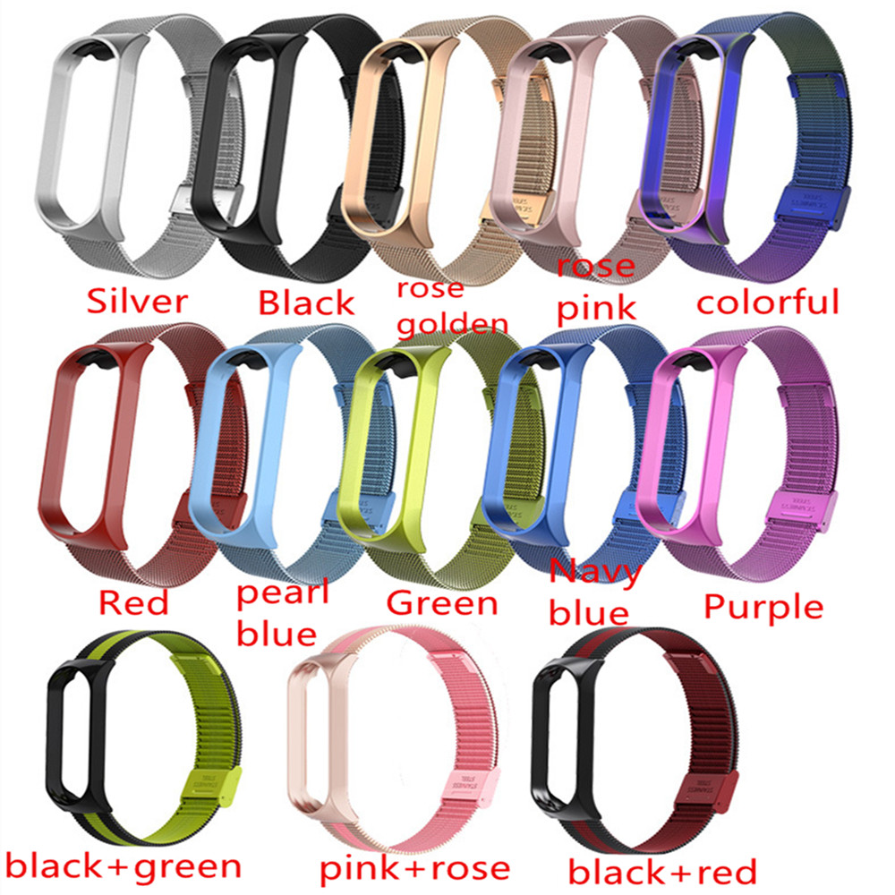 

Milanese Strap For Xiaomi Mi Band 3 4 Wrist Metal Bracelet Stainless Steel MIband for Mi Band 4 Strap Wristbands 13 Colors