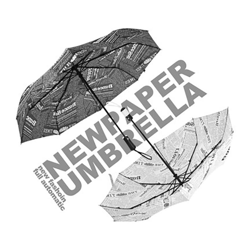 

Windproof Umbrella Wind Black Automatic Woman Newspaper Quality Mens Umbrella Large Folding Schirm Large Rain Umbrellas 50YS156, Single layer black