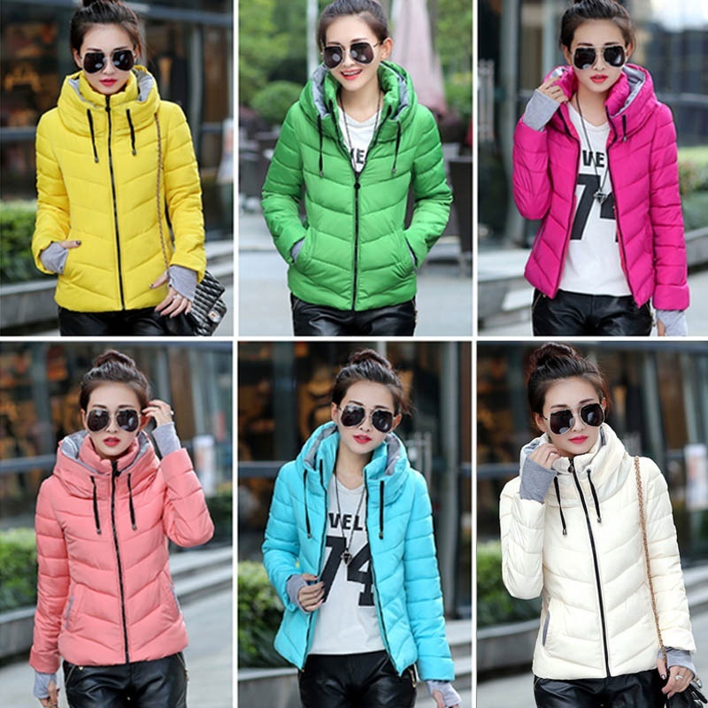 

Zogaa fine women fit parkas basic ladies plus size hot hooded jackets cotton winter coats outerwear women's RSLS, Black