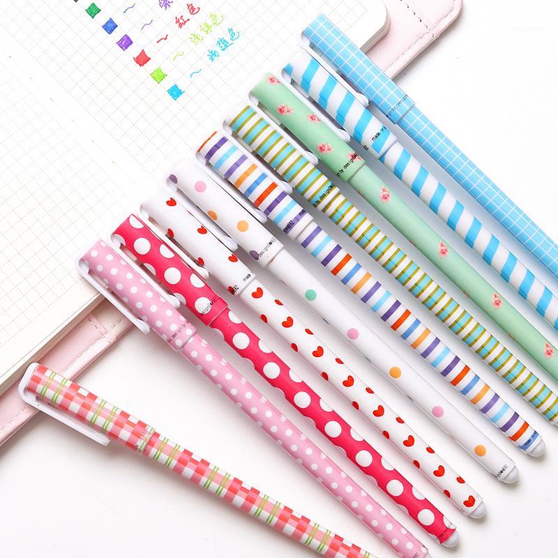 

10 Pcs/set Kawaii Pen set 0.35mm Korea Style Kawaii Floral Gel Pen School Writing Novelty Stationery Girls Gifts Back to School1