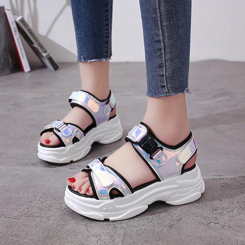 

Platform Sandals 35-41 Big Size for Women Height Sandals Chunk Shoes Woman Wedge Thick Bottom Summer Shoes Zapatos De Mujer, Pink