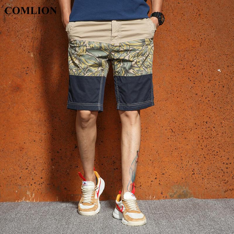 

New Arrival Summer Casual Shorts Cargo Shorts Men Work Male Fashion Men's Squad Match Calf-Length Wear Printed High Quality F25, Blue