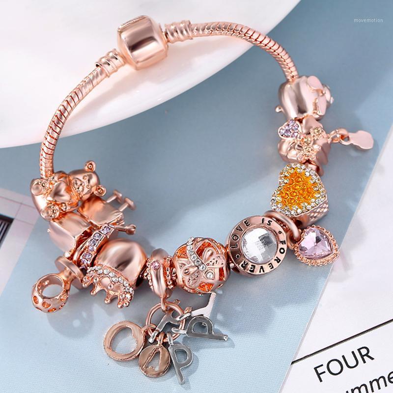 

BAOPON New Cute Little Bella Beads Charm Bracelet For Women Kids Lovely HAPPY Pendant Fine Bracelet DIY Handmade Jewelry1