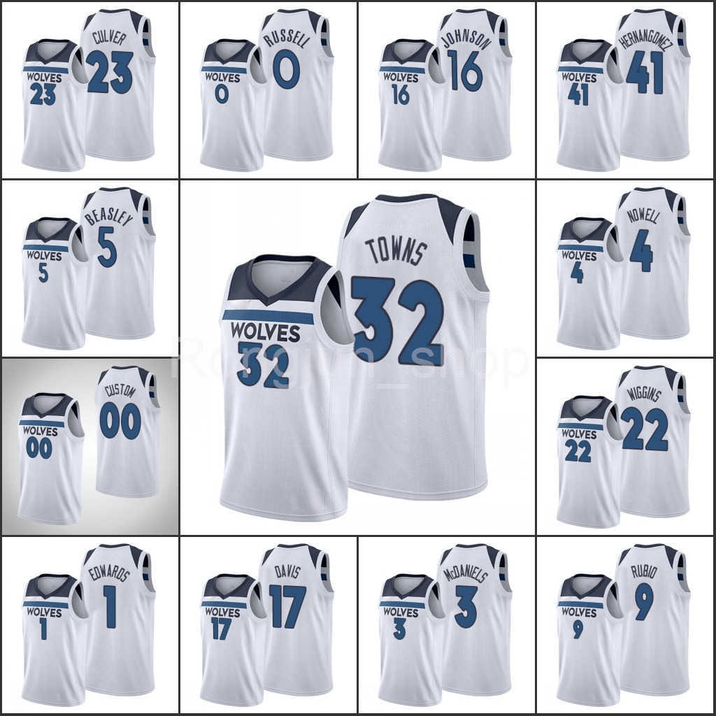 

75th Anniversary Diamond Basketball Jerseys 2021/22 Men Printed Karl-Anthony Towns D'Angelo Russell Anthony Edwards Custom White Association, Black;red