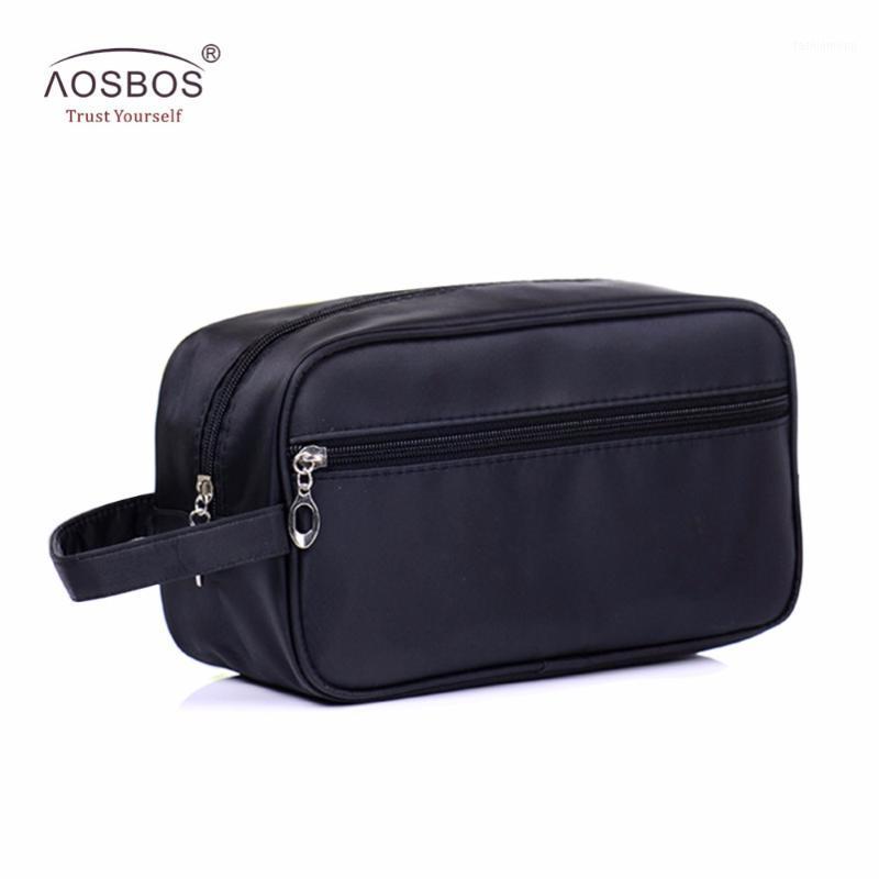 

Travel Waterproof Men Toiletry Bag Nylon Solid Zipper Portable Makeup Bag Fashion Multifunction Wash Cosmetic Cases for Men1, Black