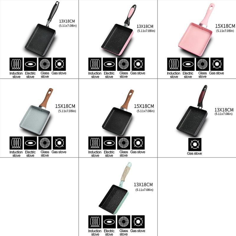 

Retangular Omelette Pan Tamagoyaki Egg Pan, Nonstick Maifan Stone, Anti-Scalding Handle for Glass ,Electic Gas Stove