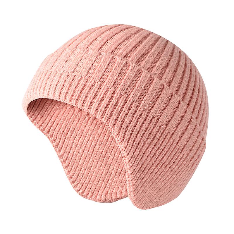 

Unisex Ear Flaps Home Outdoor Work Cycling Winter Warm Adults Camping Beanie Hat Knitted Solid Elastic Covering Yarn Travel