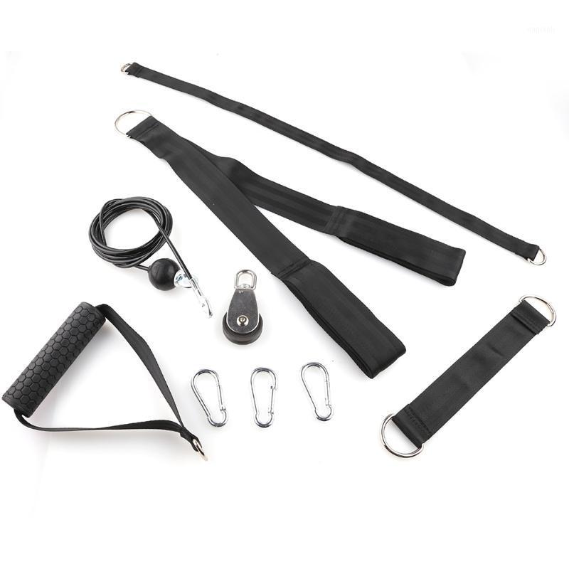 

Fitness Pulley Cable Machine Attachment System Arm Biceps Triceps Blaster Hand Strength Trainning Home Gym Workout Equipment1