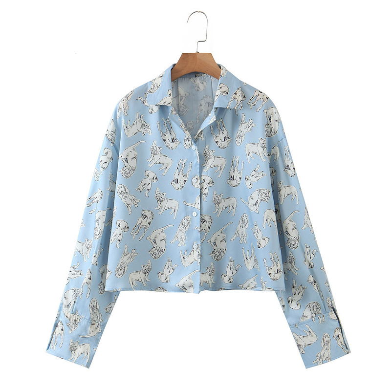 

2021 New Fall xl 3347 Europe and the United States Women's Animal Printed Women Long Sleeve Shirt 0mby, See chart