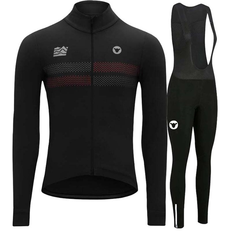 

Black Sheep Winter Competitive Edition Sets Unisex Outdoor Thermal Warm Fleece Bike Jersey Cycling Bib Trousers Kit Clothing C0125, 8 winter