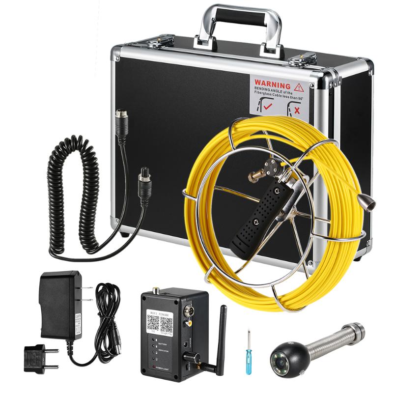 

Hot New 7 Inch Wireless WiFi 20/30/40M Pipe Inspection Camera Drain Sewer Pipeline Industrial Endoscope with Meter Marking