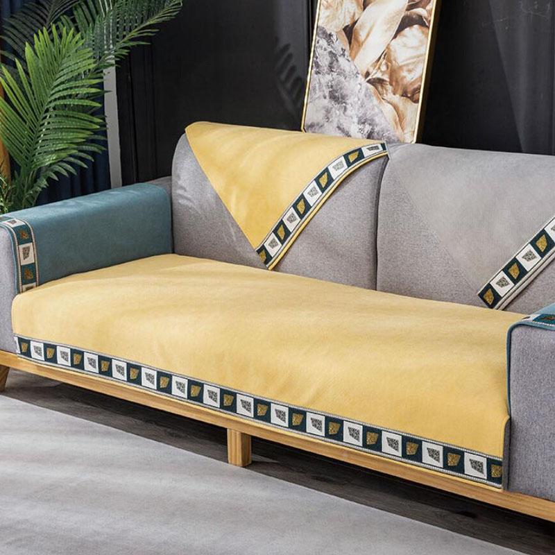 

Four Seasons Fabric Cushion Modern Sofa Cushion Cover Combination Non-Slip Simple All-Inclusive Sofa Cover, 33