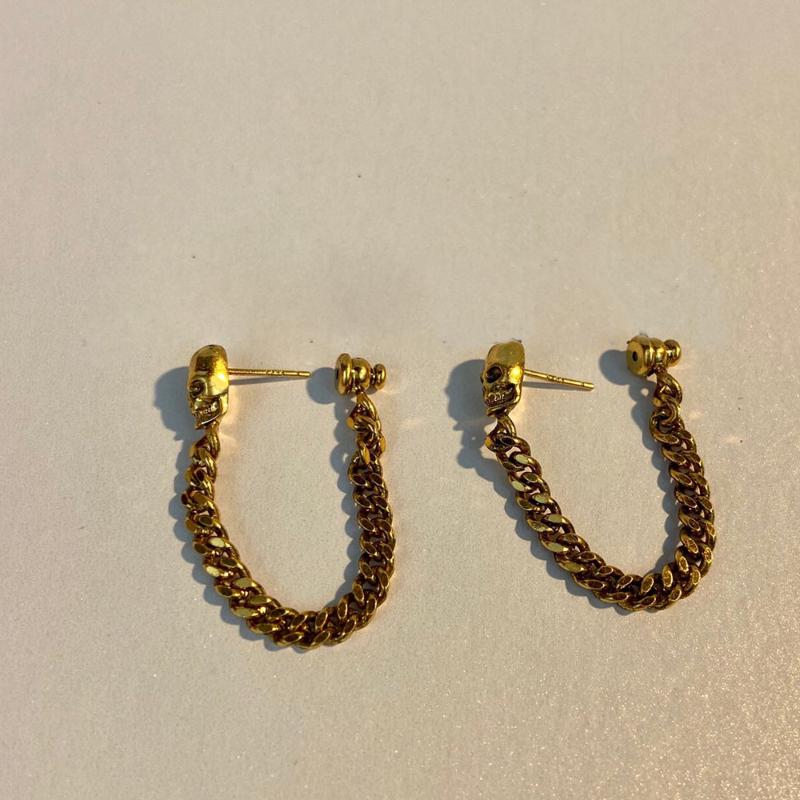 

Dangle & Chandelier 2021 Vintage Gold Color Skull Earrings Fashion Punk Jewelry For Women Designer Bijoux