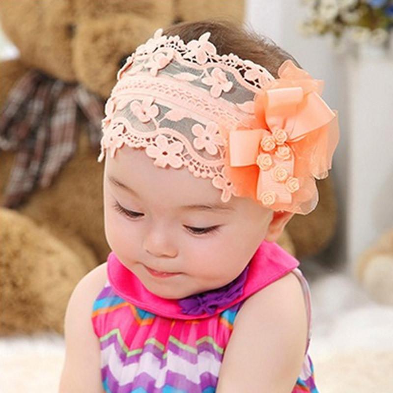 

2020 Spring Autumn 1Pc Newborn Baby Girls Lovely Cute Toddler Infant Bowknot Headband Stretch Hairband Headwear, Pink