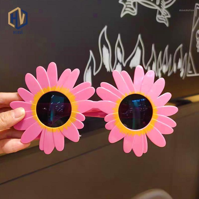 

Small Daisies Sun Flower Eyeglasses Birthday Party Modeling Male Female General Funny Glasses White Color1