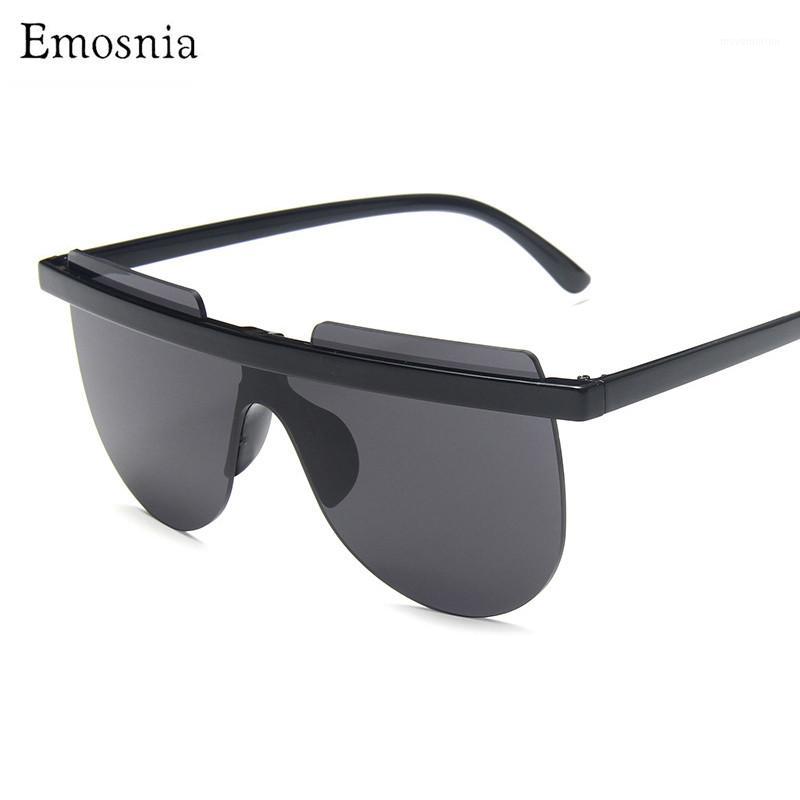 

Emosnia 2020 Women New Fashion Oversized Rimless Sunglasses Retro Vintage Cool One Piece Sun Glasses Street Snap Eyewear UV4001