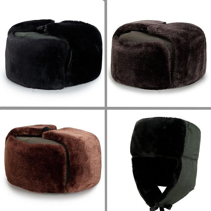 

Soviet army bombers'hats, pilot's commanders' hats, winter men's leather protectors, ski and thick hats of luxury, A2